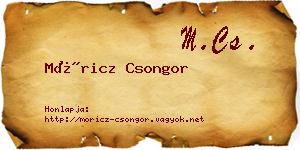 Móricz Csongor névjegykártya