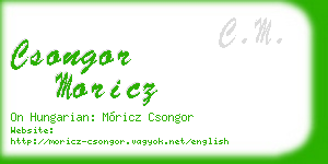 csongor moricz business card